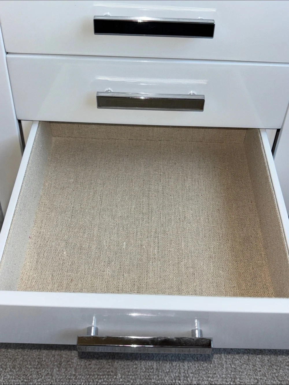 West Elm Mid-Century White Lacquer Jewelry Box Tower - 13.5”H